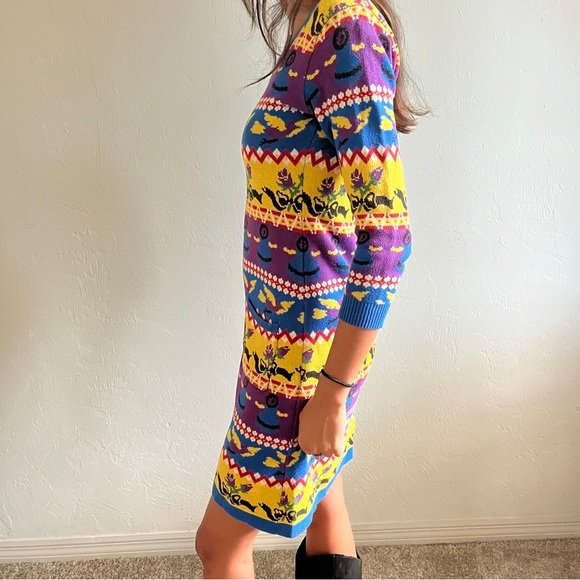 Betsey Johnson Vintage Archive Punk Label Reissue Knit Sweater Dress - Picture 4 of 9